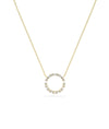 Diamond Baguette Circle yellow gold modern geometric architectural elegant