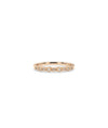 Rose gold Diamond Round and Baguette Band Ring with geometric alternating design