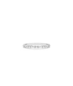White gold Diamond Baguette and Round Ring featuring varied diamond cut combination