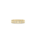 Diamond Baguette Band Ring Linear Elegant Gold
