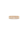 Rose gold Diamond Baguette Band Ring with Art Deco inspired linear diamond design