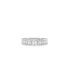 White gold Diamond Baguette Band Ring featuring elegant geometric baguette arrangement