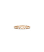 Rose gold Diamond Bezel Band Ring with modern smooth bezel settings and sparkle