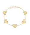 Diamond Heart Cable Link Chain Bracelet - 79e | Everyday 14K Gold Jewelry