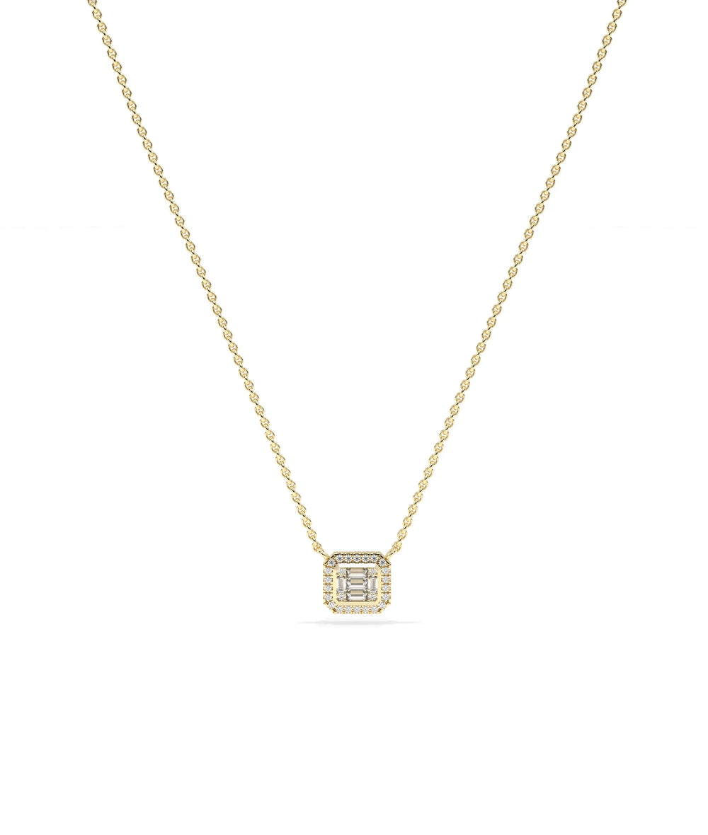 Diamond Illusion Set yellow gold innovative sophisticated optical elegant