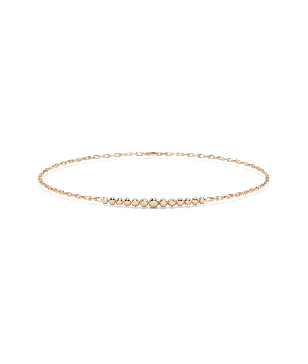 Flat Gold Bead Bracelet - 79e | Everyday 14K Gold Jewelry