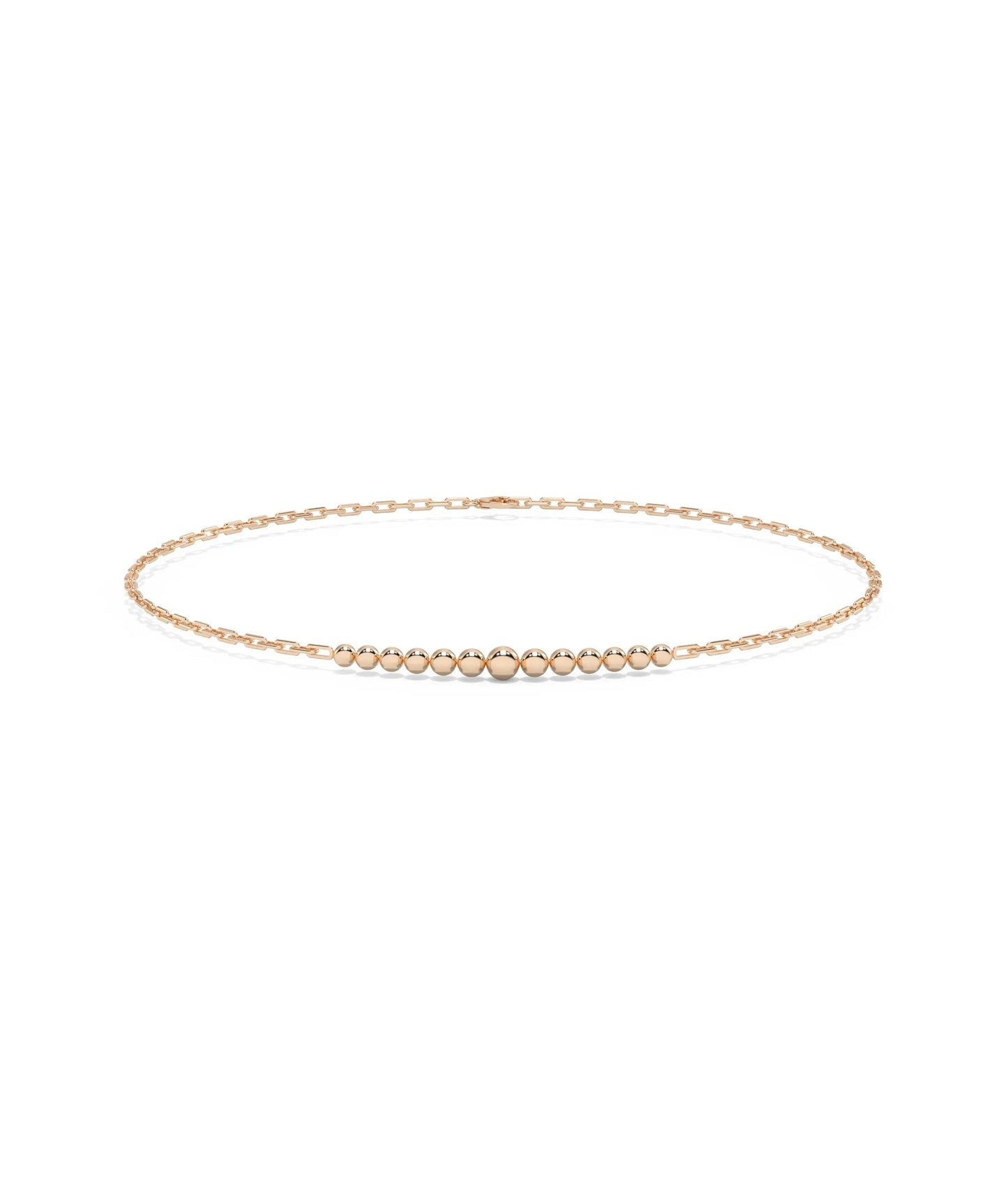 Flat Gold Bead Bracelet - 79e | Everyday 14K Gold Jewelry