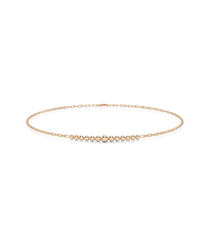 Flat Gold Bead Bracelet - 79e | Everyday 14K Gold Jewelry