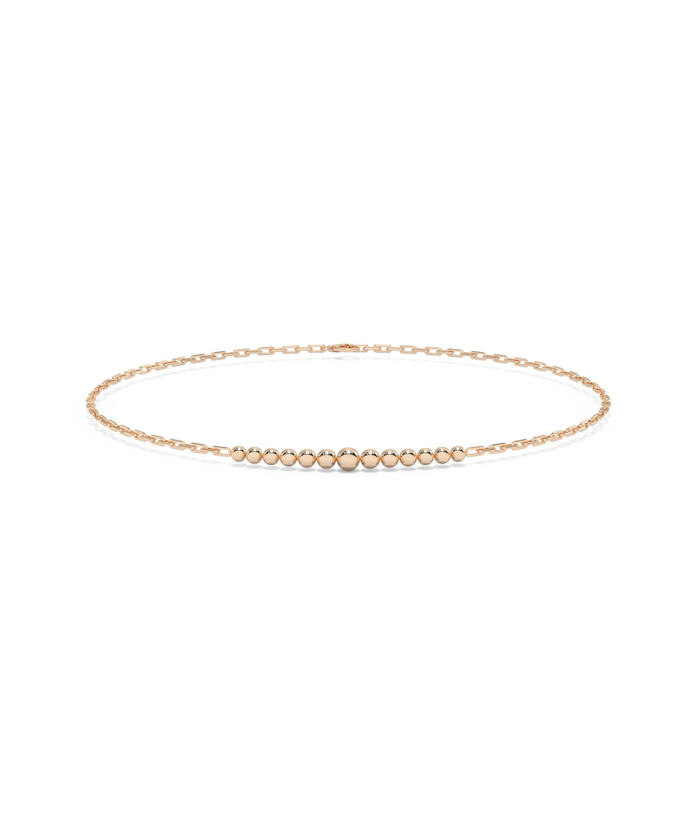 Flat Gold Bead Bracelet - 79e | Everyday 14K Gold Jewelry