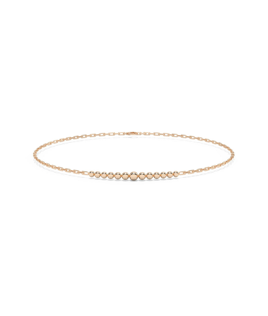 Flat Gold Bead Bracelet - 79e | Everyday 14K Gold Jewelry