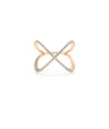 Rose gold Diamond Pave Cross Ring with elegant pave diamond faith symbol