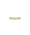 Diamond Graduating Band Ring in yellow gold with progressive diamond size increase