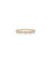 Rose gold Diamond Graduating Band Ring with elegant growing diamond pattern