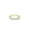 Side profile Diamond Graduating Band Ring showing delicate 1.7mm width and gradation