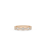 Rose gold Graduating Diamond Band Ring with sophisticated graduated diamond pattern