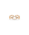 Rose gold Diamond Pave Link Ring with contemporary chain-inspired pave diamond links