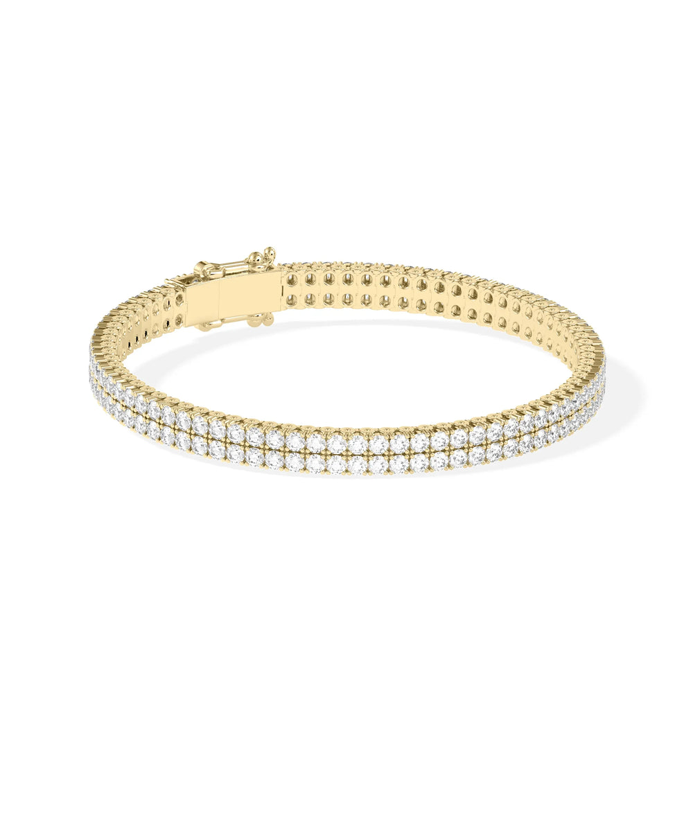 2 Row Diamond Tennis Bracelet - 79e | Everyday 14K Gold Jewelry