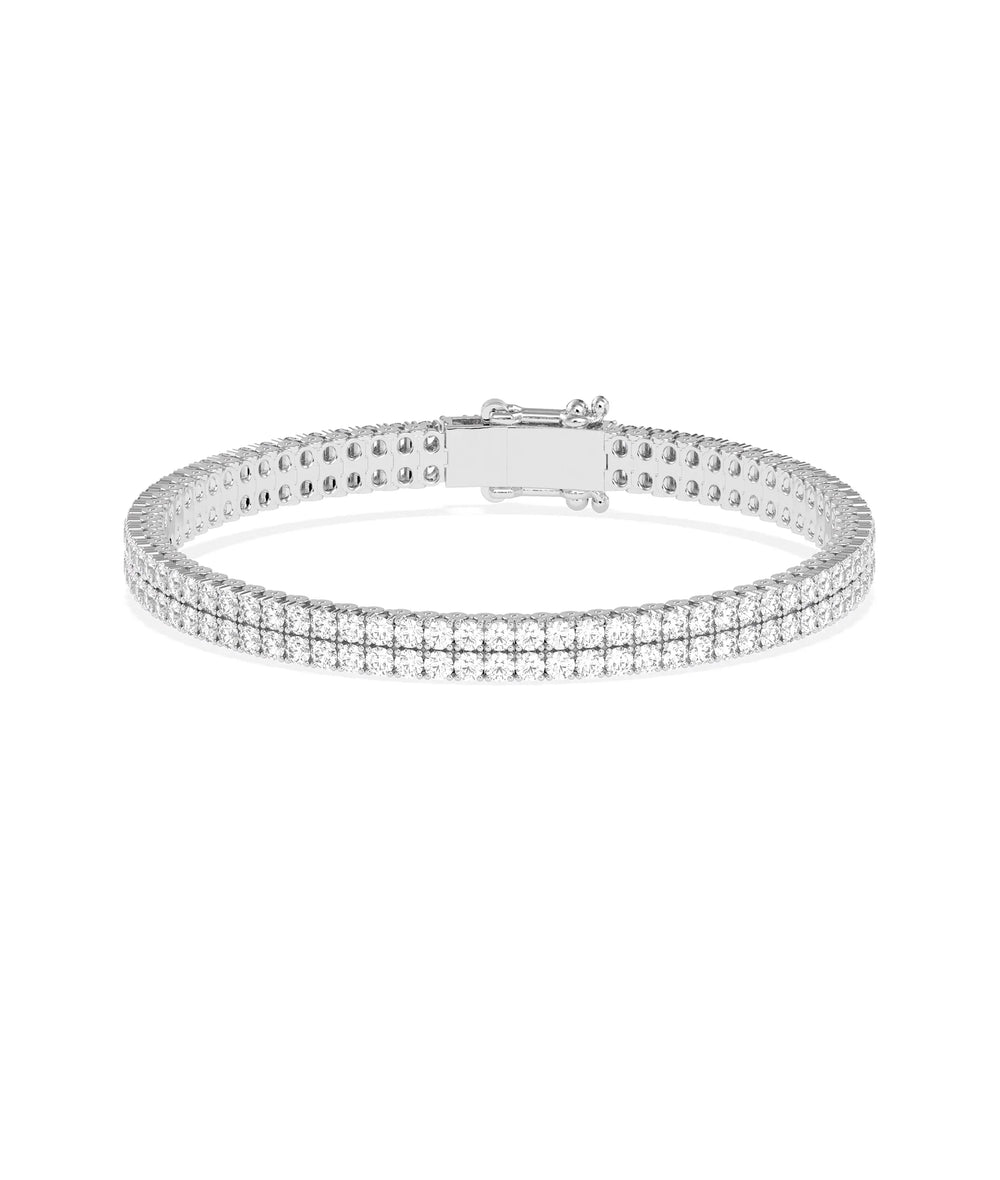 2 Row Diamond Tennis Bracelet - 79e | Everyday 14K Gold Jewelry