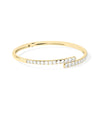 Diamond Bypass Bangle - 79e | Everyday 14K Gold Jewelry