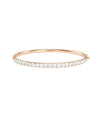 Diamond Single Line Bangle - 79e | Everyday 14K Gold Jewelry