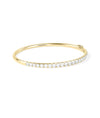 Diamond Single Line Bangle - 79e | Everyday 14K Gold Jewelry