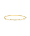 Diamond Station Bangle - 79e | Everyday 14K Gold Jewelry