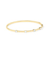 Diamond Station Bangle - 79e | Everyday 14K Gold Jewelry