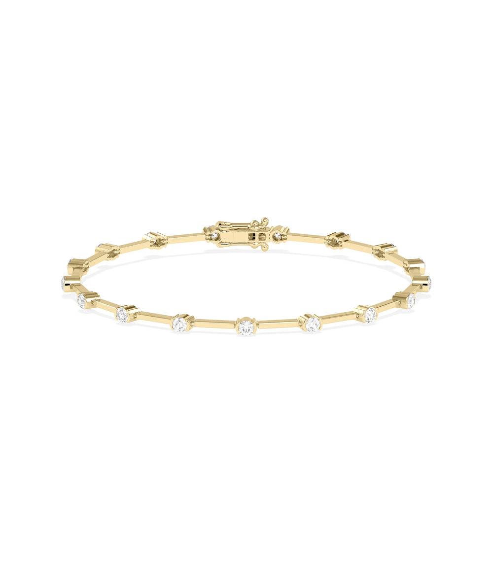 Diamond Station Bracelet - 79e | Everyday 14K Gold Jewelry