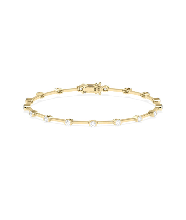 Diamond Station Bracelet - 79e | Everyday 14K Gold Jewelry