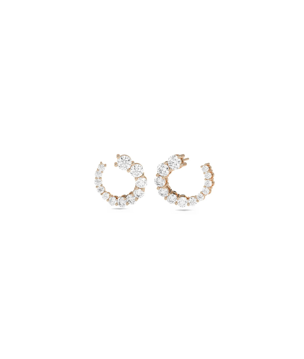 Diamond Circle Earrings - 79e | Everyday 14K Gold Jewelry