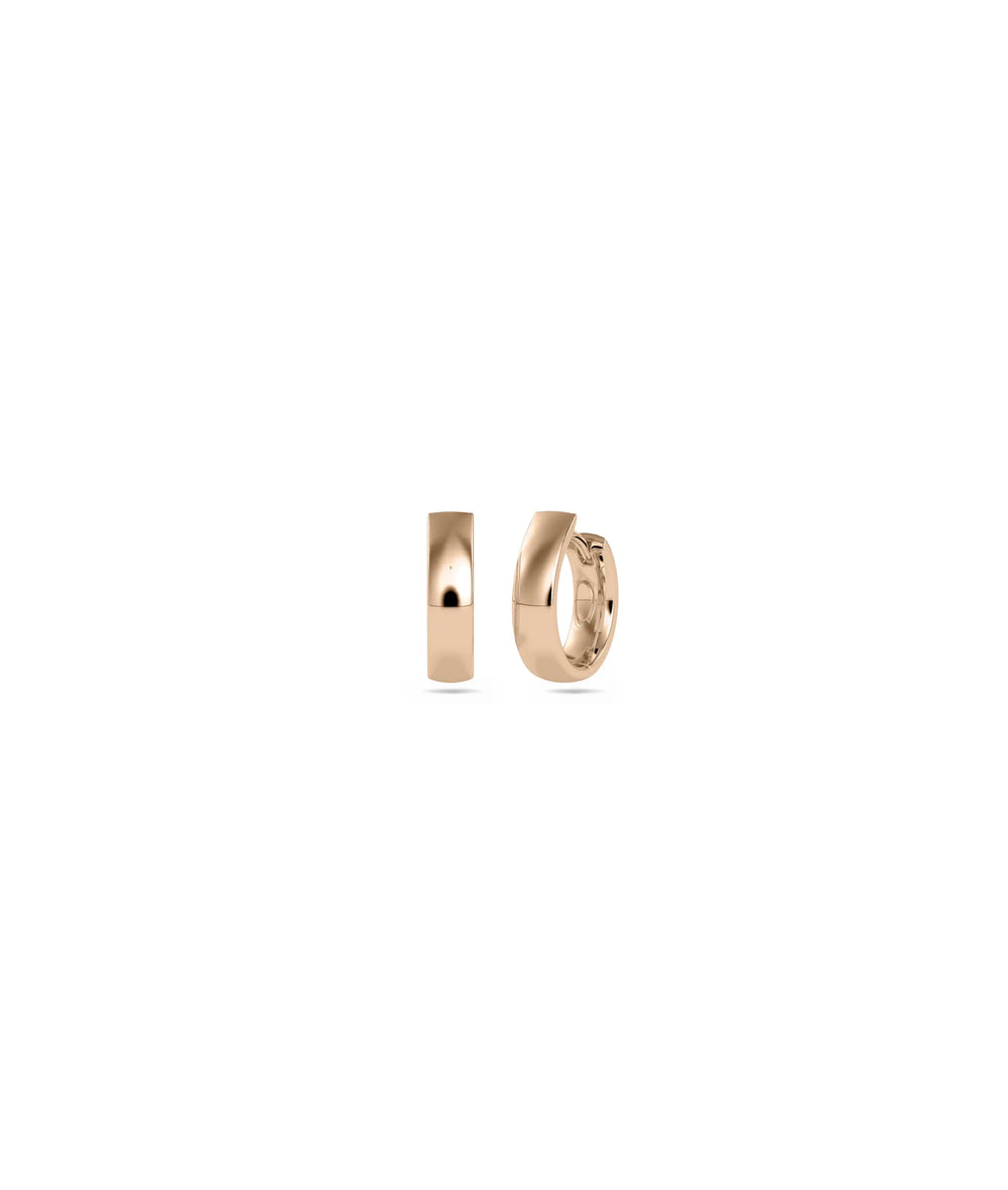 Wide Band Gold Hoop Earring - 79e | Everyday 14K Gold Jewelry