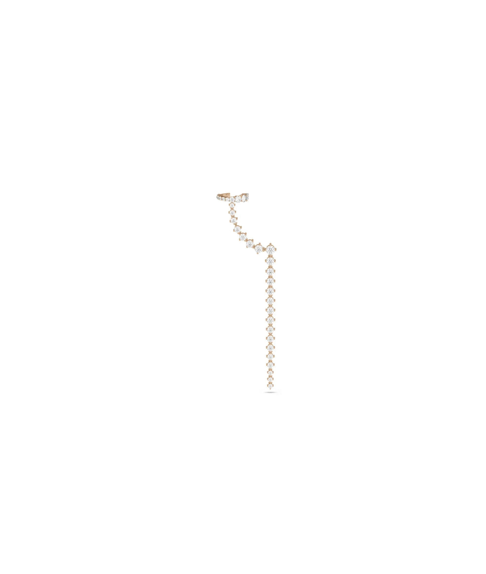 Diamond Cuff Dangle Earrings - 79e | Everyday 14K Gold Jewelry