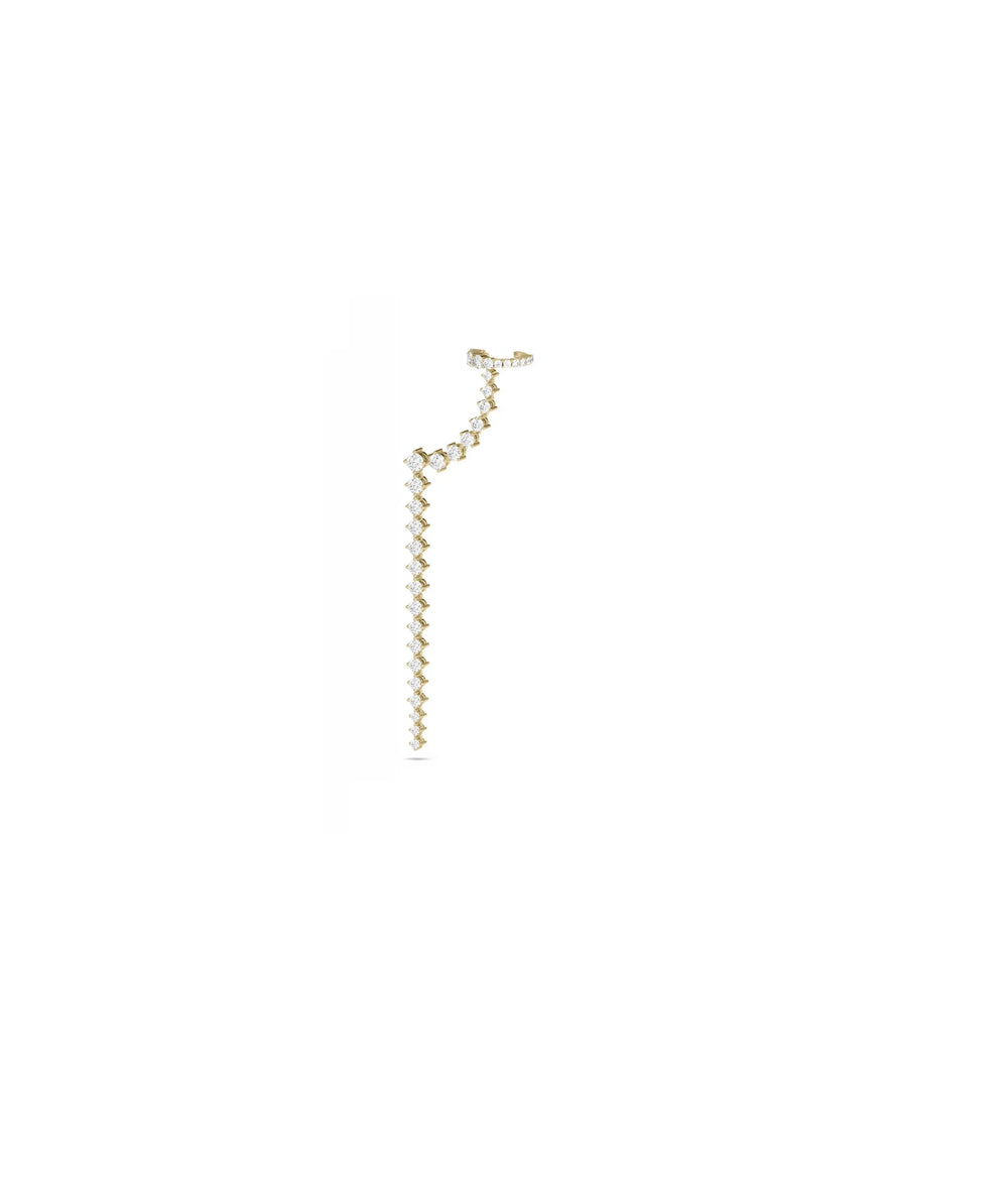 Diamond Cuff Dangle Earrings - 79e | Everyday 14K Gold Jewelry