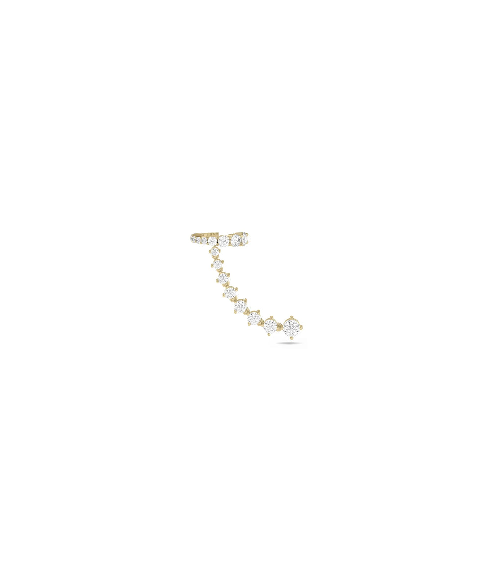 Diamond Cuff Dangle Earrings - 79e | Everyday 14K Gold Jewelry