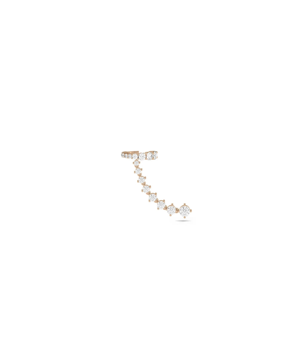 Diamond Cuff Dangle Earrings - 79e | Everyday 14K Gold Jewelry