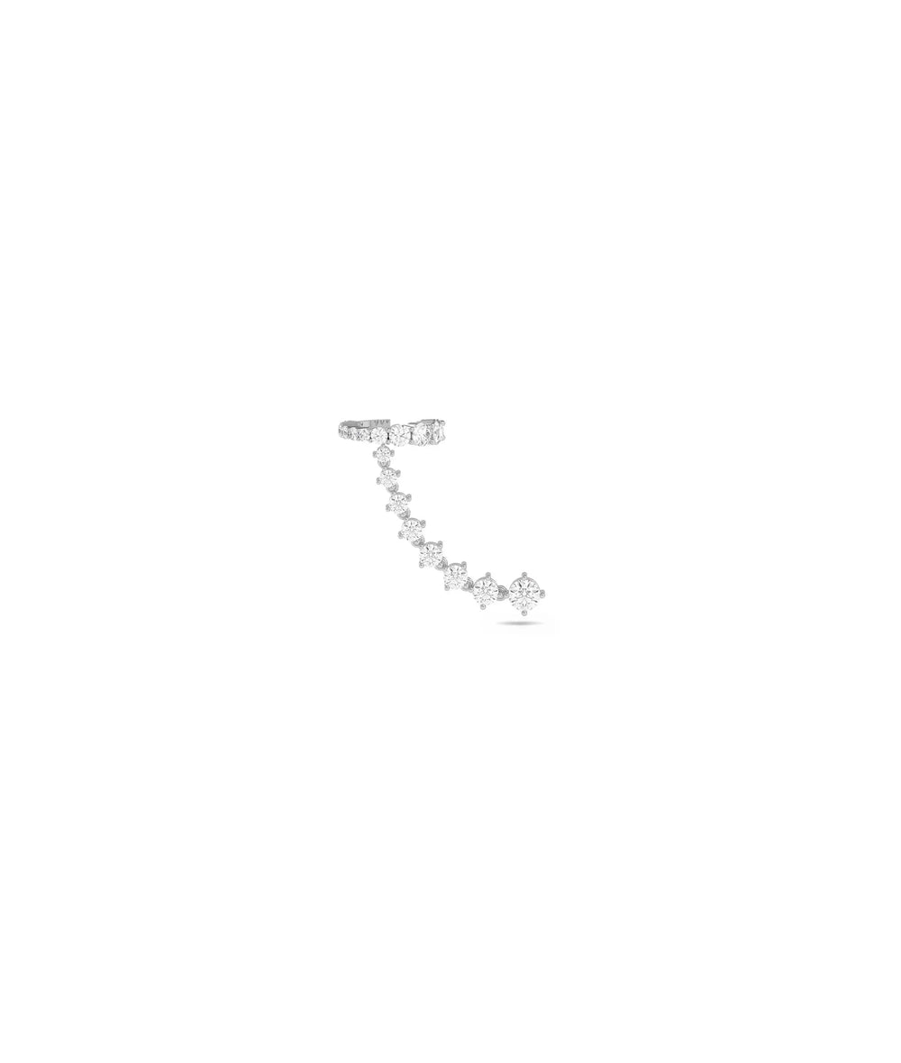 Diamond Cuff Dangle Earrings - 79e | Everyday 14K Gold Jewelry