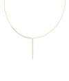 Diamond Half Line Cable Chain yellow gold sophisticated balanced elegant