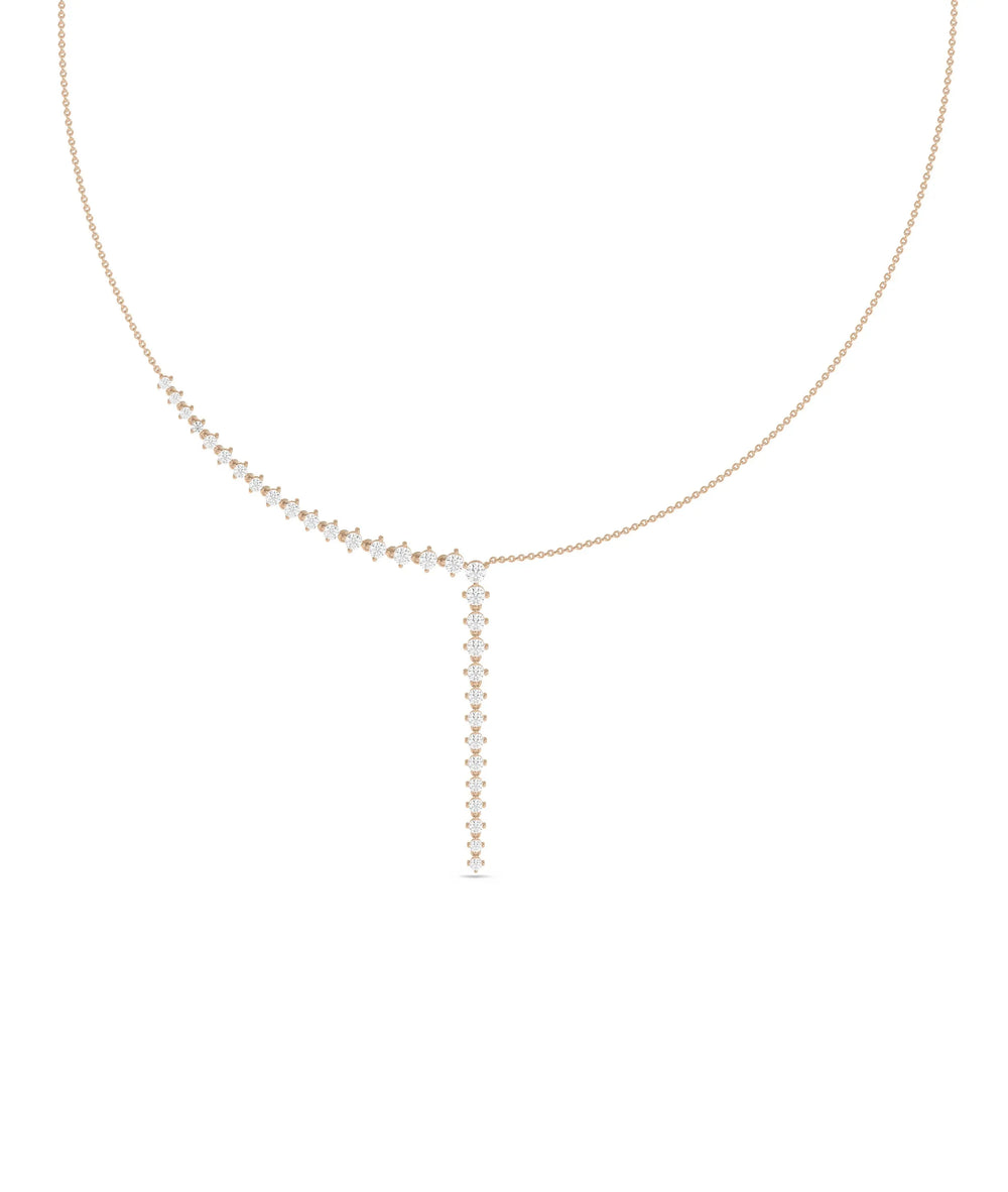 Rose gold Diamond Half Line Cable featuring full two-carat