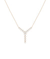 Rose gold Diamond Studded Y Shape featuring full one-carat