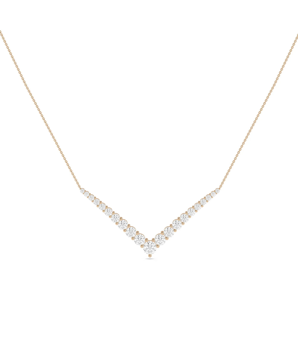 Rose gold Diamond Chevron featuring exceptional one-and-a-half carat