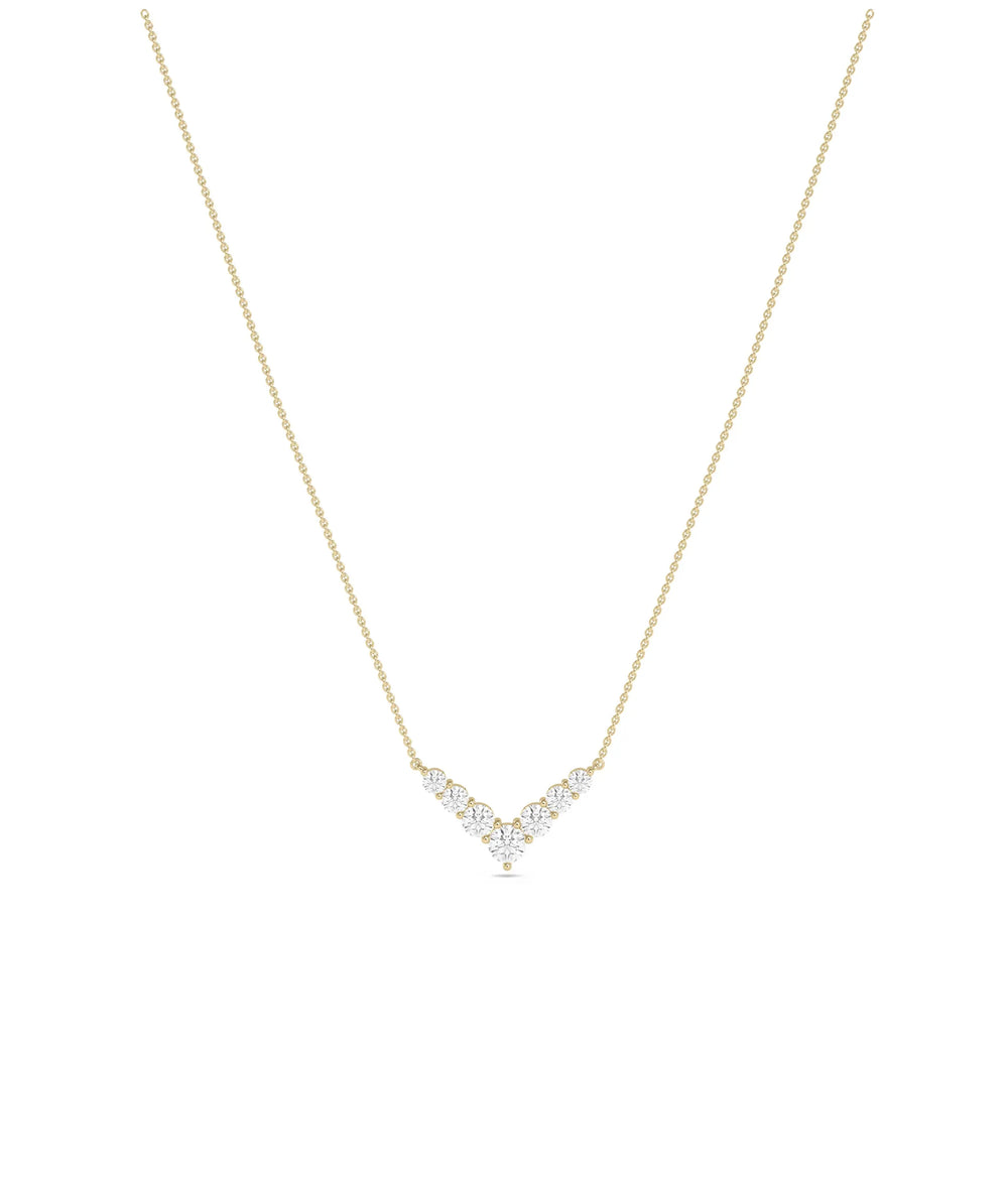 Diamond Chevron yellow gold modern geometric bold dramatic elegant