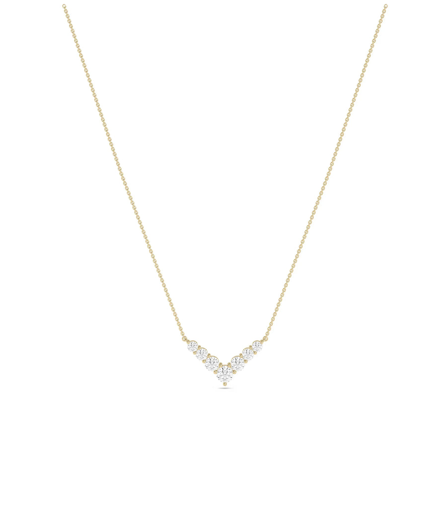 Diamond Chevron yellow gold modern geometric bold dramatic elegant