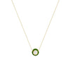 Diamond Solitaire Bubble Enamel Necklace in yellow gold playful colorful