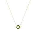 Diamond Solitaire Bubble Enamel Necklace