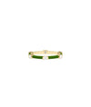 Diamond Station Enamel Band Ring in yellow gold with alternating diamond and enamel stations