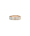Rose gold 3 Row Diamond Pave Eternity Band Ring with luxurious triple-row pave diamonds