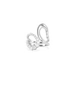 Diamond Split Ring in white gold featuring contemporary divided band with diamonds