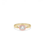 Diamond Solitaire Movable Enamel Ring displaying customizable enamel color options