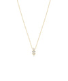 3 Stone Stacked Diamond Necklace - 79e | Everyday 14K Gold Jewelry
