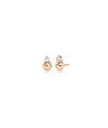 Diamond Solitaire and Bubble Stud Earring - 79e | Everyday 14K Gold Jewelry